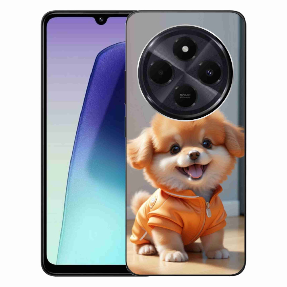 Gélový kryt mmCase na Xiaomi Redmi 14C/Poco C75 - roztomilý pomeranian v mikine