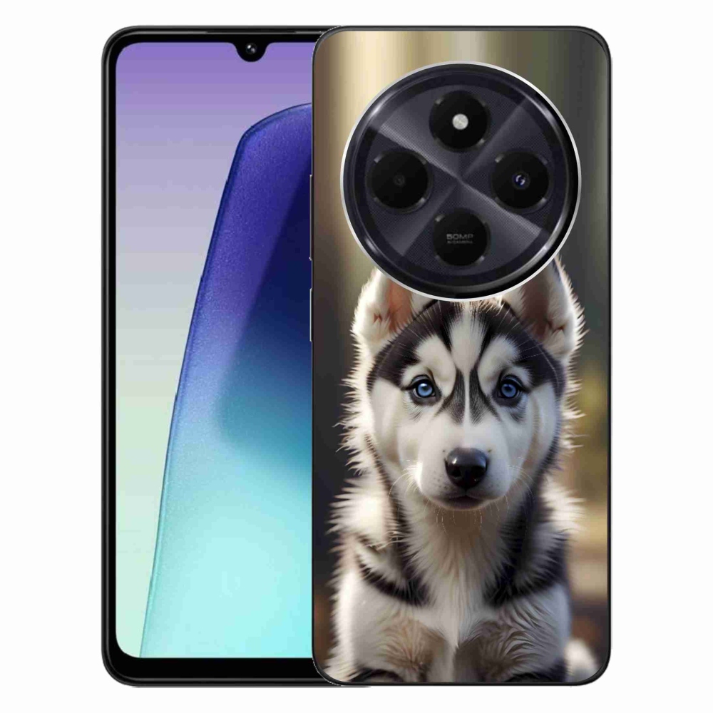 Gélový kryt mmCase na Xiaomi Redmi 14C/Poco C75 - roztomilý sibírsky husky
