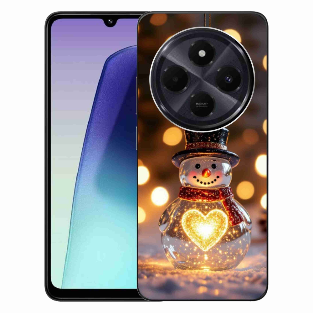 Gélový kryt mmCase na Xiaomi Redmi 14C/Poco C75 - svietiaci vianočný snehuliak
