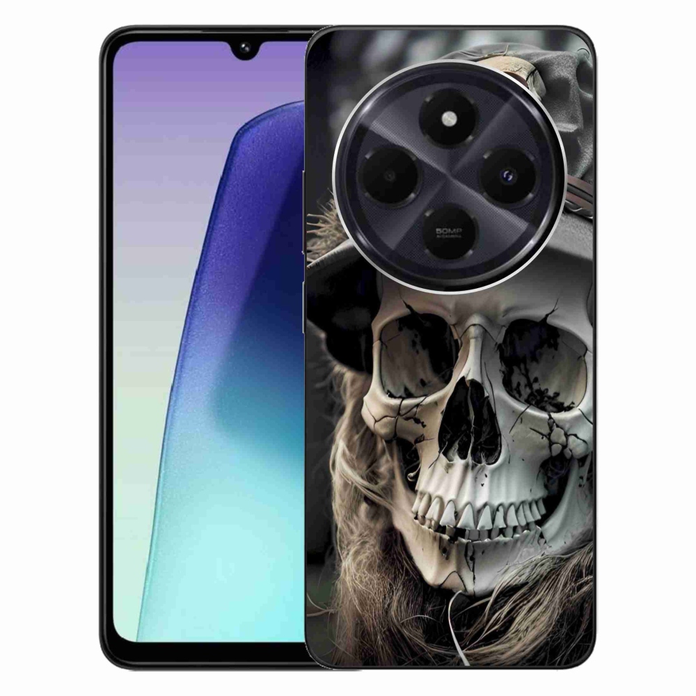 Gélový kryt mmCase na Xiaomi Redmi 14C/Poco C75 - temná lebka