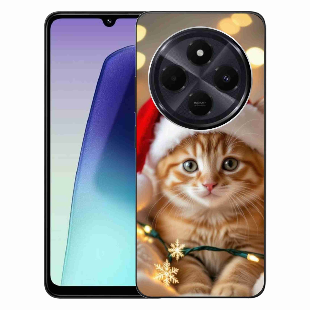 Gélový kryt mmCase na Xiaomi Redmi 14C/Poco C75 - vianočné mačiatko