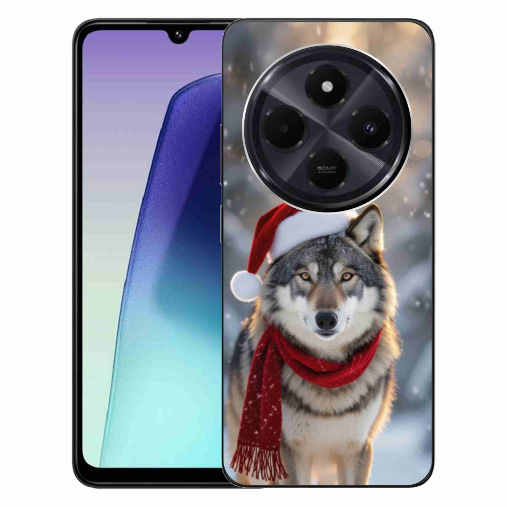 Gélový kryt mmCase na Xiaomi Redmi 14C/Poco C75 - vianočný vlk