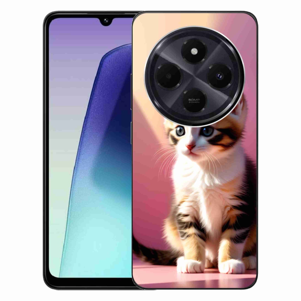 Gélový kryt mmCase na Xiaomi Redmi 14C/Poco C75 - zvedavé mačiatko 2