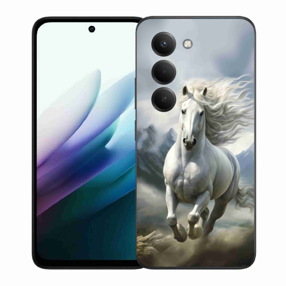 Gélový kryt mmCase na Xiaomi Redmi 15 4G/5G 171 mm - bežiaci biely kôň 3