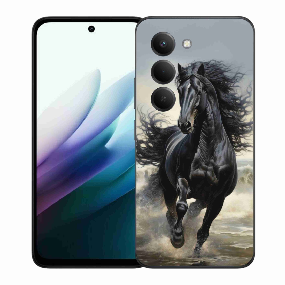 Gélový kryt mmCase na Xiaomi Redmi 15 4G/5G 171 mm - bežiaci čierny kôň