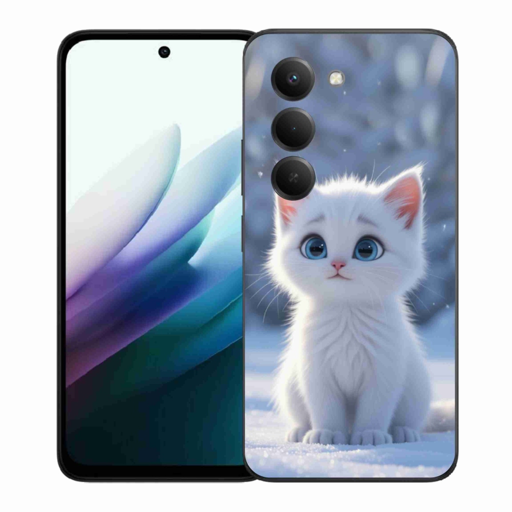 Gélový kryt mmCase na Xiaomi Redmi 15 4G/5G 171 mm - biele mačiatko 3