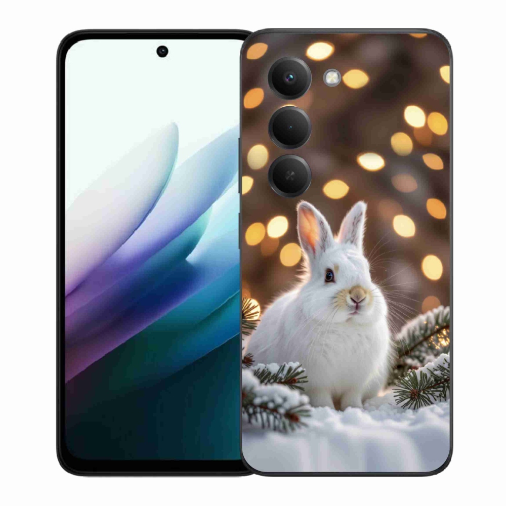 Gélový kryt mmCase na Xiaomi Redmi 15 4G/5G 171 mm - biely zajac