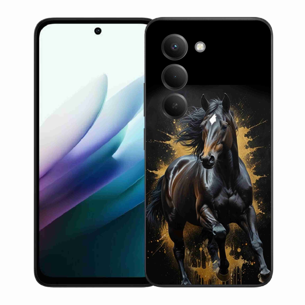 Gélový kryt mmCase na Xiaomi Redmi 15 4G/5G 171 mm - elegantný čierny žrebec