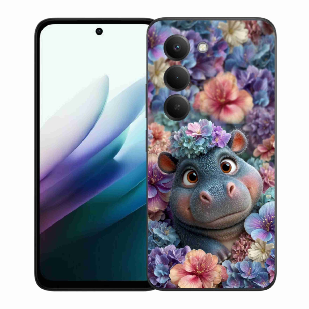 Gélový kryt mmCase na Xiaomi Redmi 15 4G/5G 171 mm - hrošík v kvetoch