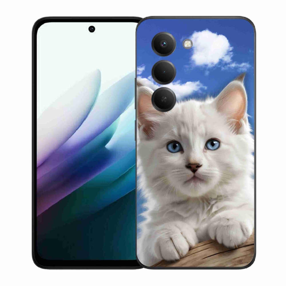 Gélový kryt mmCase na Xiaomi Redmi 15 4G/5G 171 mm - mačiatko a oblaky