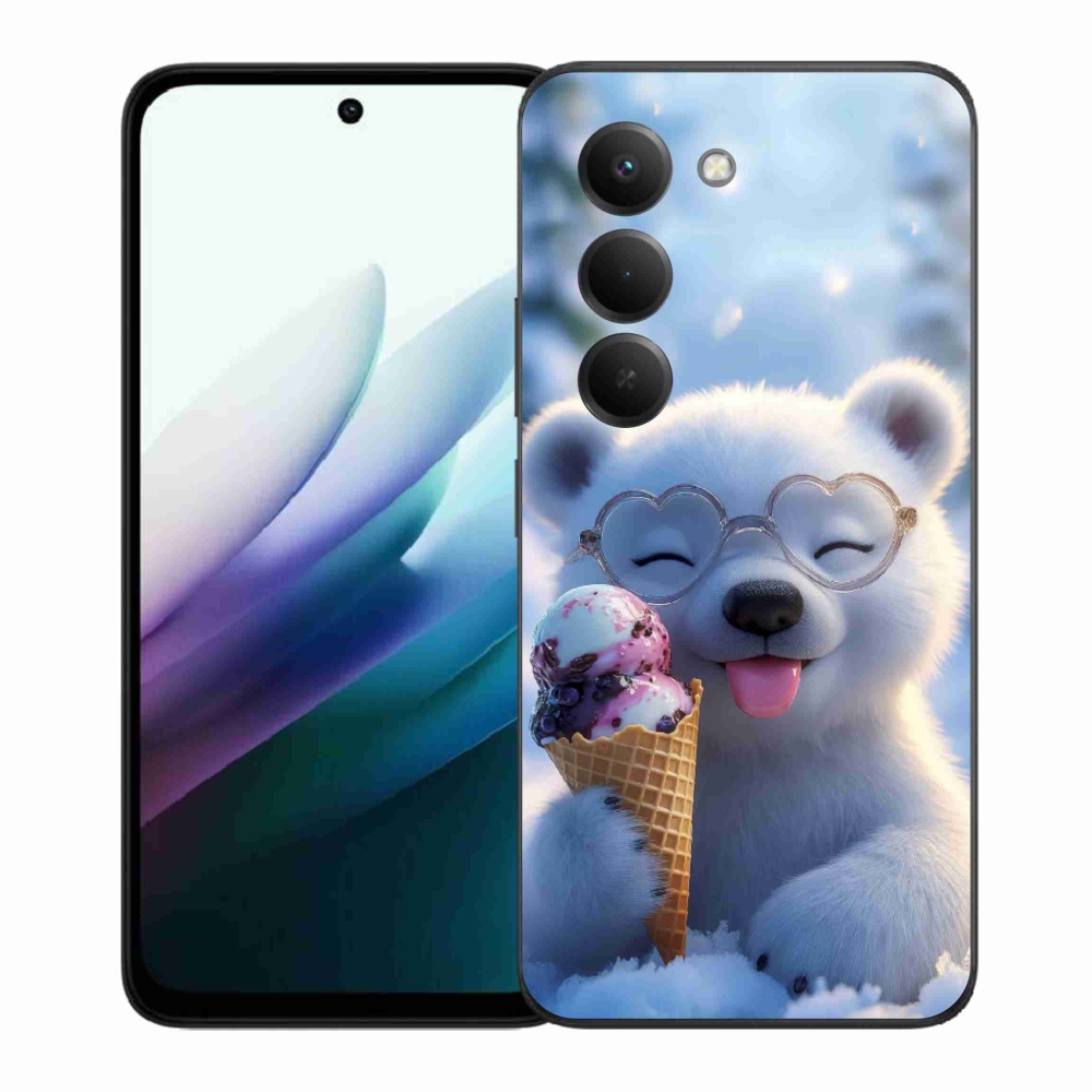 Gélový kryt mmCase na Xiaomi Redmi 15 4G/5G 171 mm - medvedík so zmrzlinou