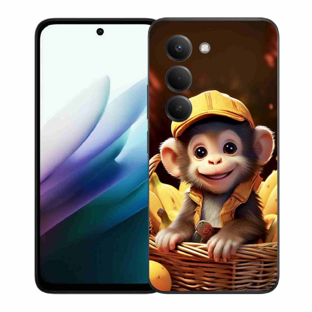 Gélový kryt mmCase na Xiaomi Redmi 15 4G/5G 171 mm - opice v košíku