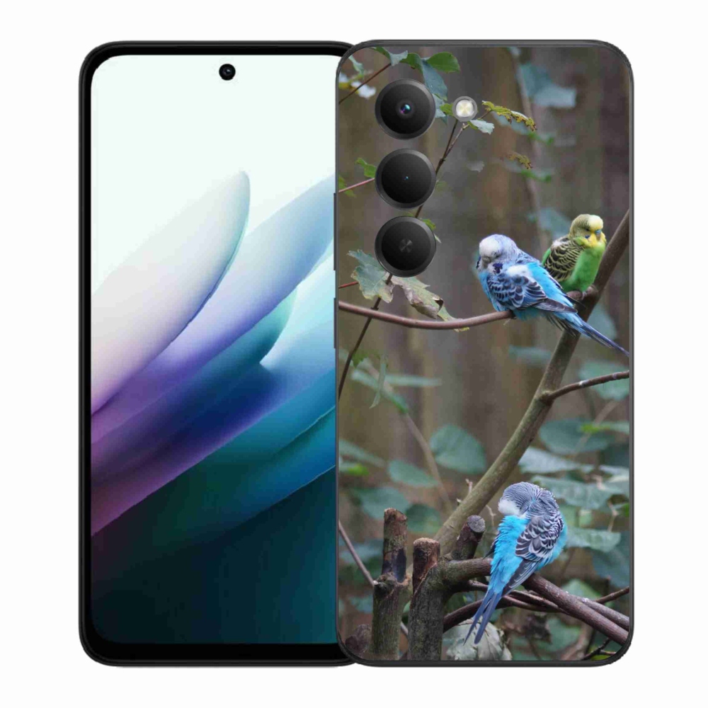 Gélový kryt mmCase na Xiaomi Redmi 15 4G/5G 171 mm - papagáje na vetve