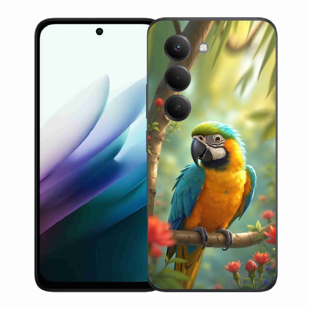 Gélový kryt mmCase na Xiaomi Redmi 15 4G/5G 171 mm - papagáj ara modrožltá