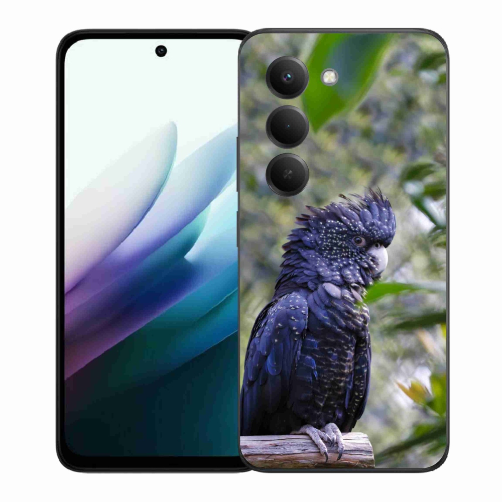 Gélový kryt mmCase na Xiaomi Redmi 15 4G/5G 171 mm - papagáj kakadu čierny