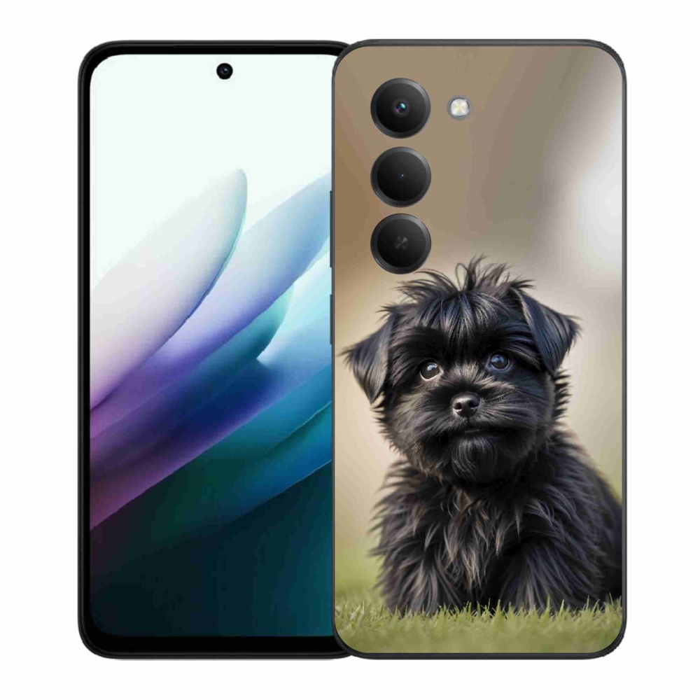 Gélový kryt mmCase na Xiaomi Redmi 15 4G/5G 171 mm - roztomilý čierny psík