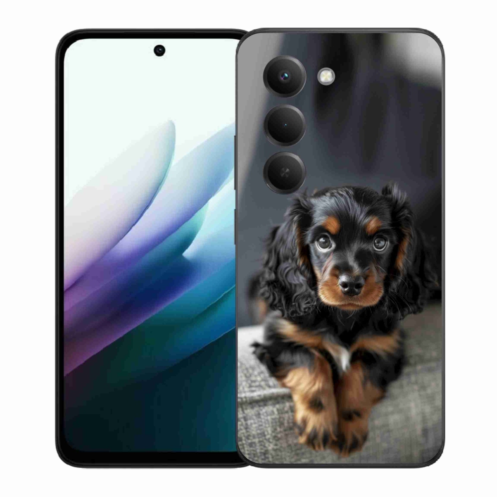 Gélový kryt mmCase na Xiaomi Redmi 15 4G/5G 171 mm - roztomilý dlhosrstý jazvečík