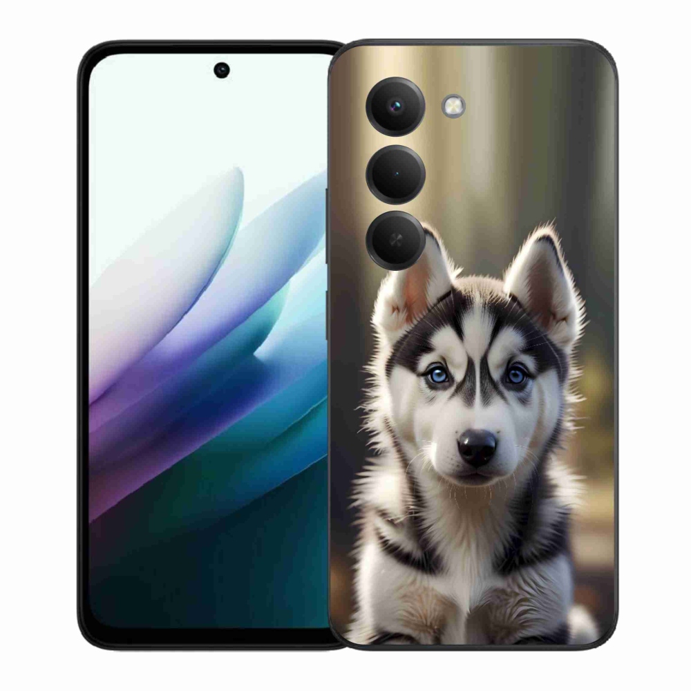 Gélový kryt mmCase na Xiaomi Redmi 15 4G/5G 171 mm - roztomilý sibírsky husky