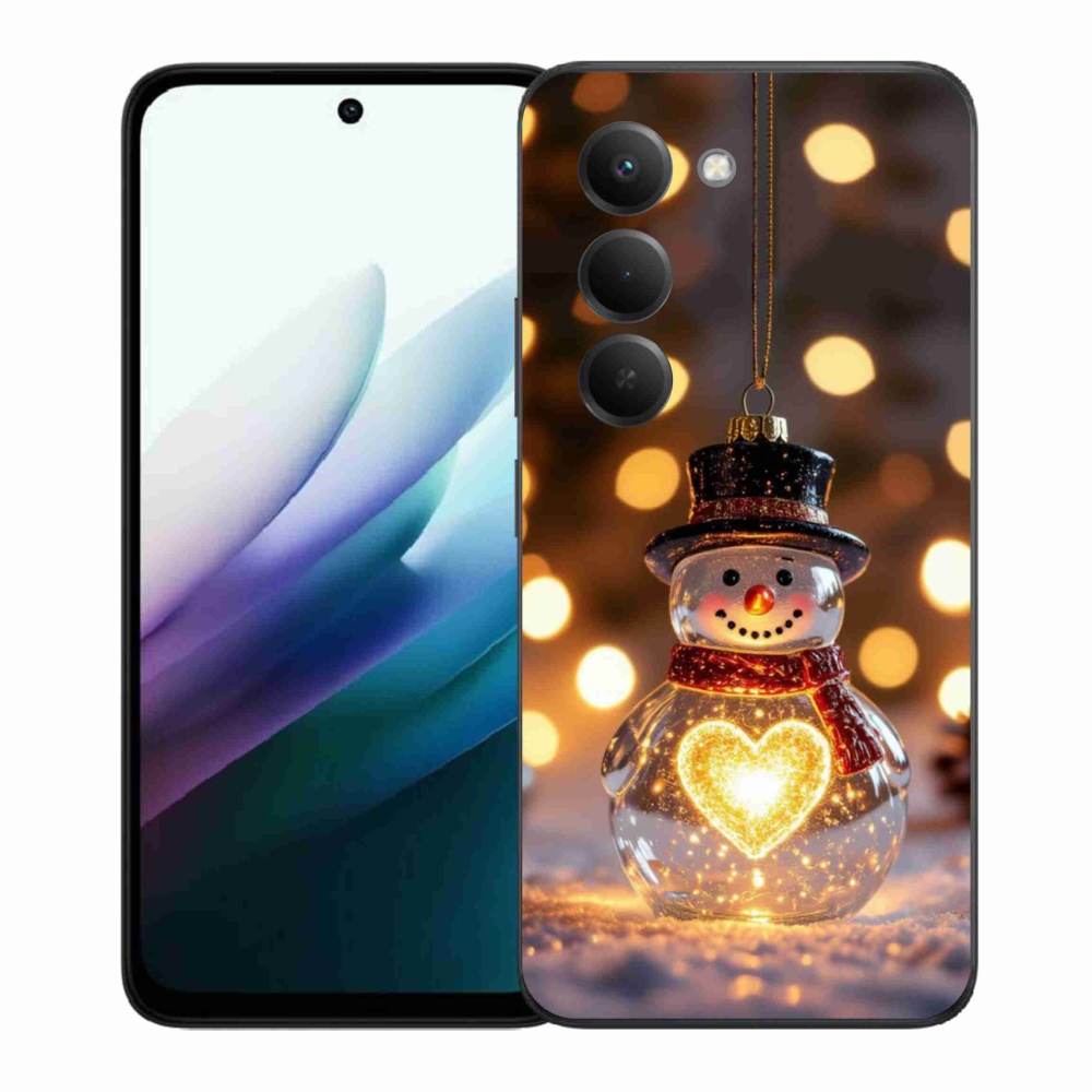 Gélový kryt mmCase na Xiaomi Redmi 15 4G/5G 171 mm - svietiaci vianočný snehuliak