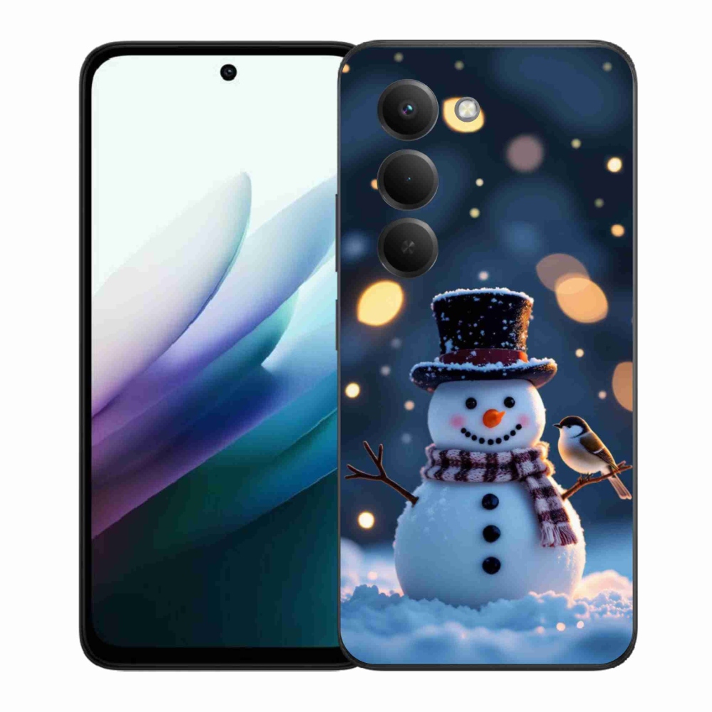 Gélový kryt mmCase na Xiaomi Redmi 15 4G/5G 171 mm - vianočný snehuliak