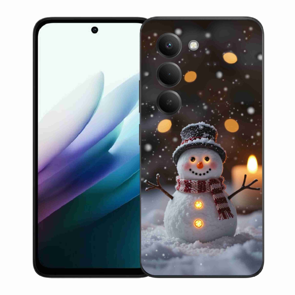 Gélový kryt mmCase na Xiaomi Redmi 15 4G/5G 171 mm - veselý snehuliak