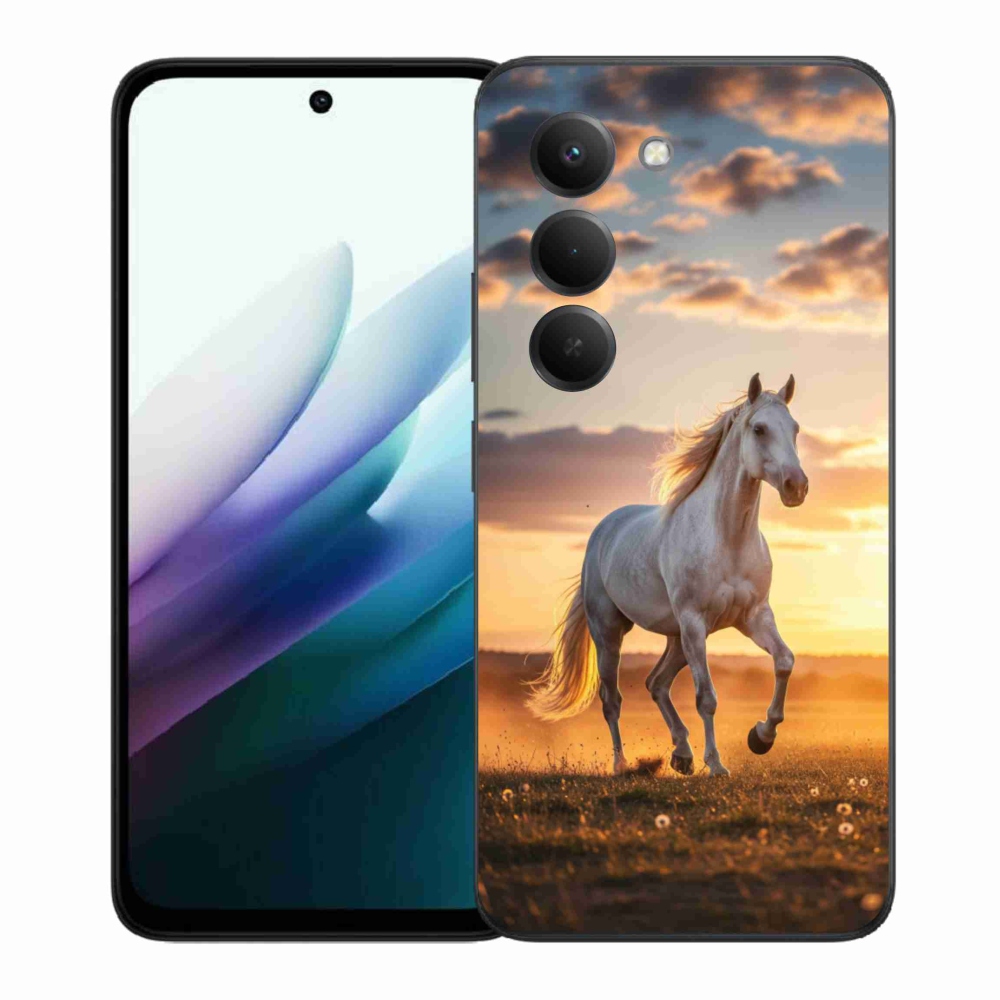 Gélový kryt mmCase na Xiaomi Redmi 15 4G/5G 171mm - bežiaci biely kôň 2