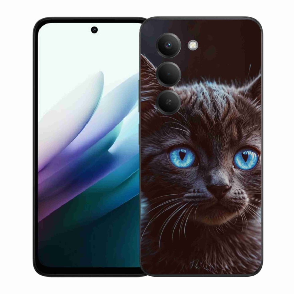 Gélový kryt mmCase na Xiaomi Redmi 15 4G/5G 171mm - čierne mačiatko 2