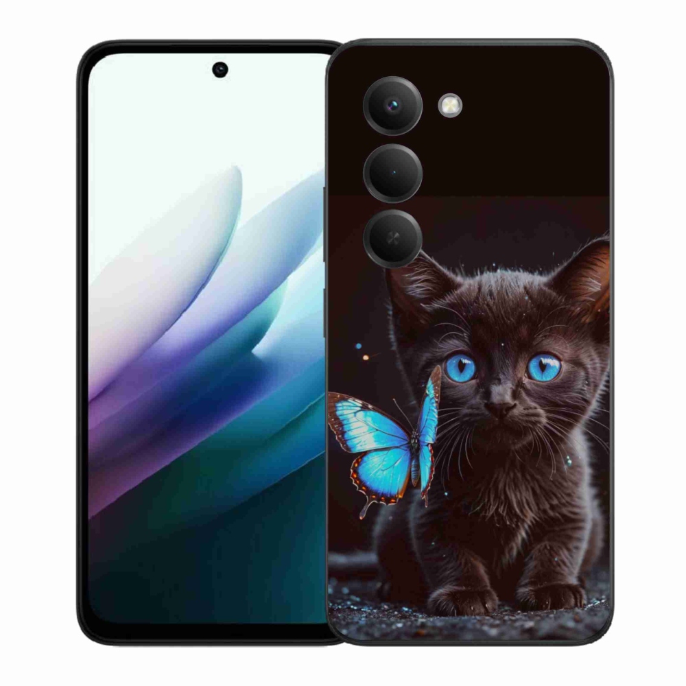 Gélový kryt mmCase na Xiaomi Redmi 15 4G/5G 171mm - čierne mačiatko 3