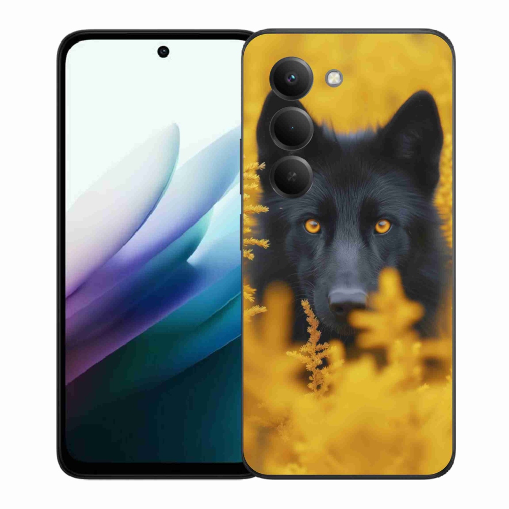 Gélový kryt mmCase na Xiaomi Redmi 15 4G/5G 171mm - čierny vlk 2