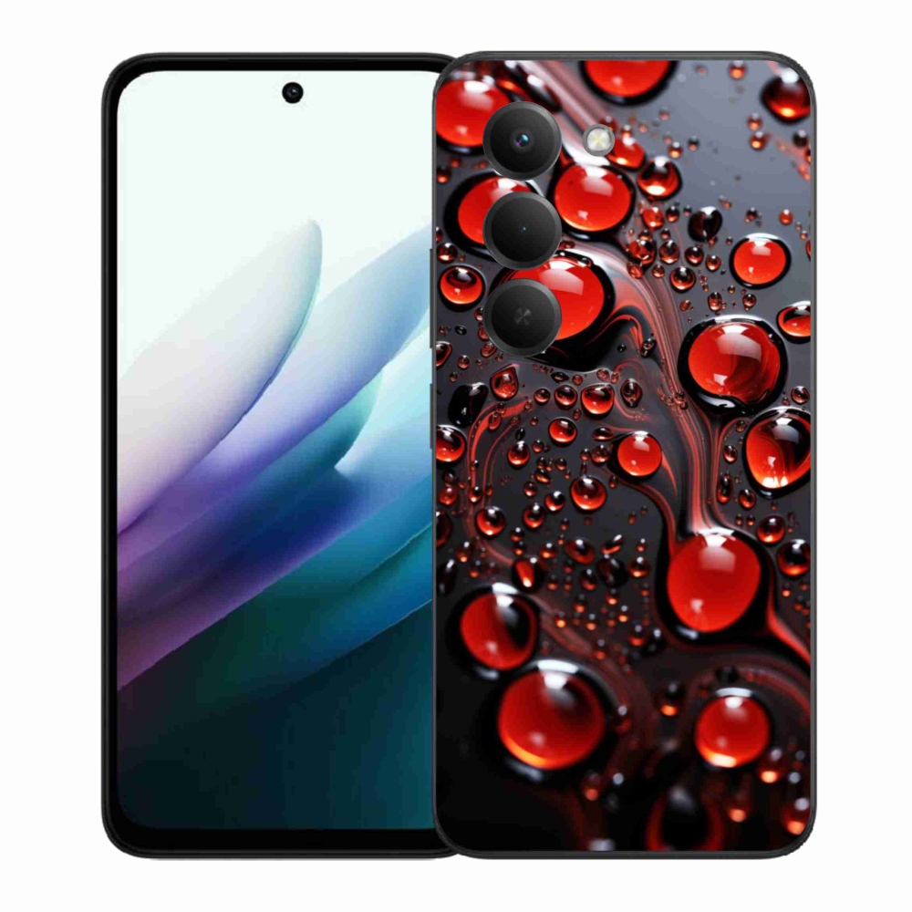 Gélový kryt mmCase na Xiaomi Redmi 15 4G/5G 171mm - červené kvapky 2