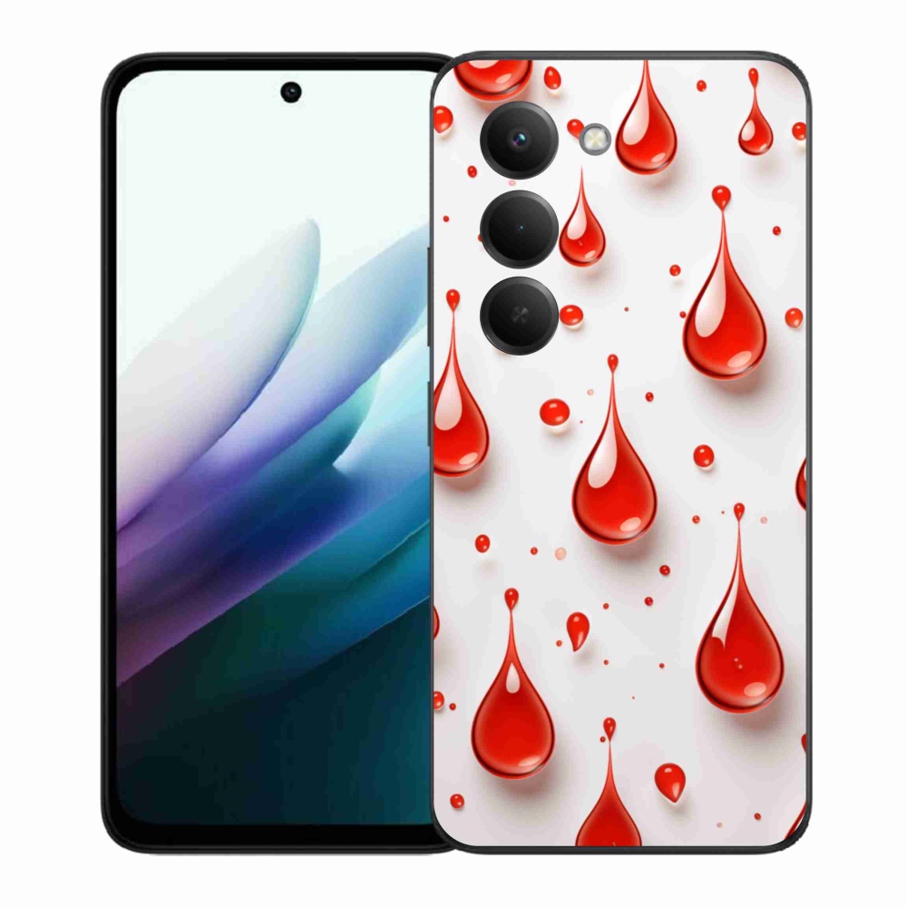 Gélový kryt mmCase na Xiaomi Redmi 15 4G/5G 171mm - červené kvapky