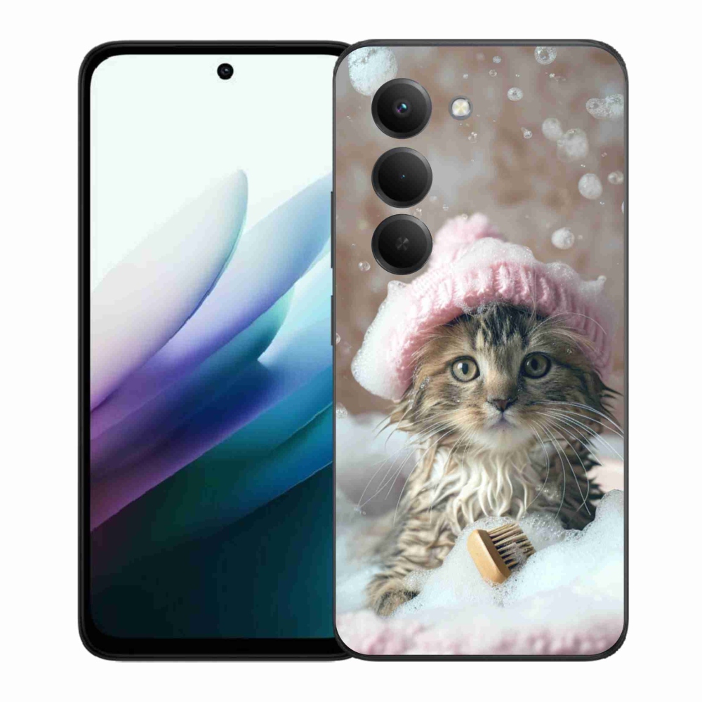 Gélový kryt mmCase na Xiaomi Redmi 15 4G/5G 171mm - mačiatko a kúpeľ