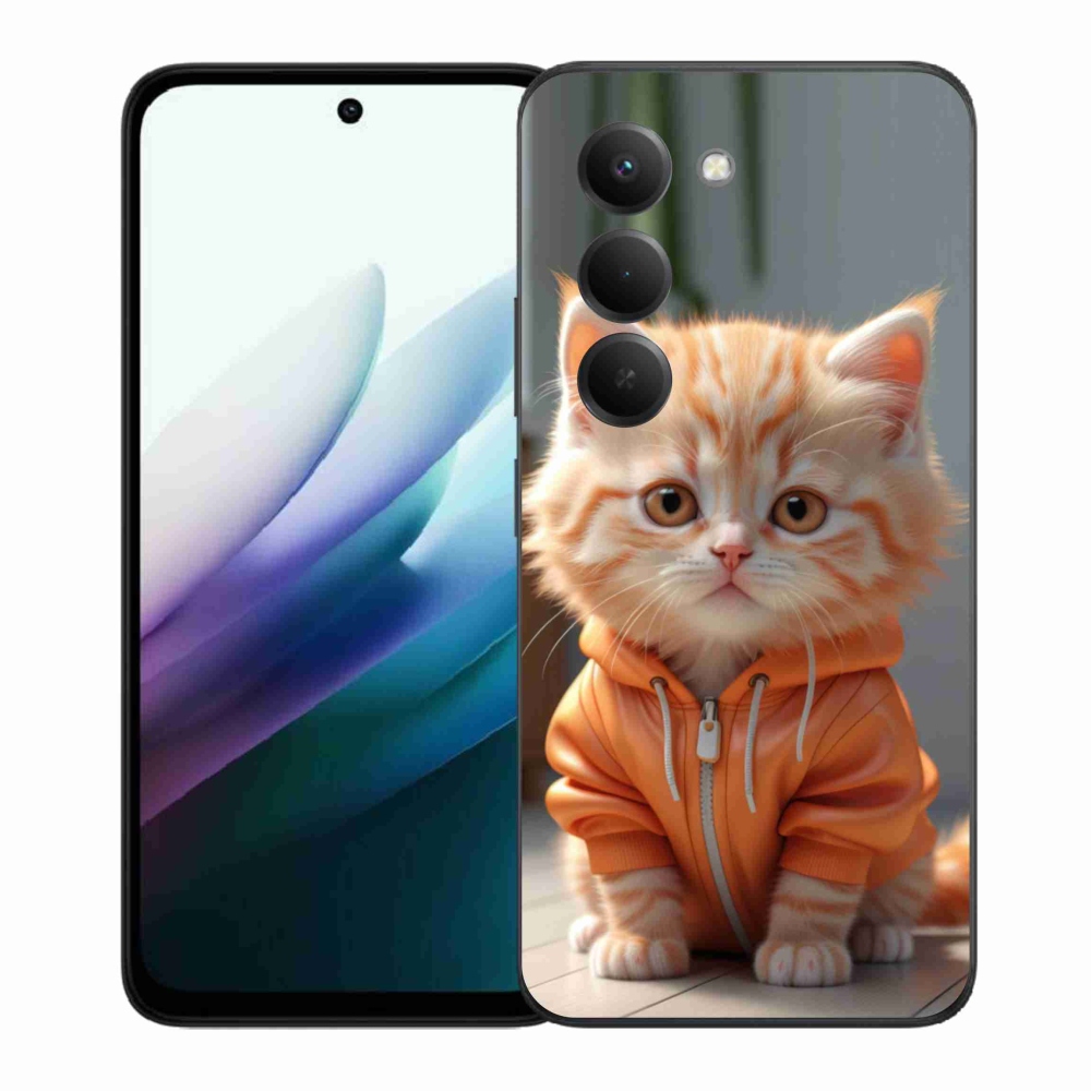 Gélový kryt mmCase na Xiaomi Redmi 15 4G/5G 171mm - mačiatko v mikine