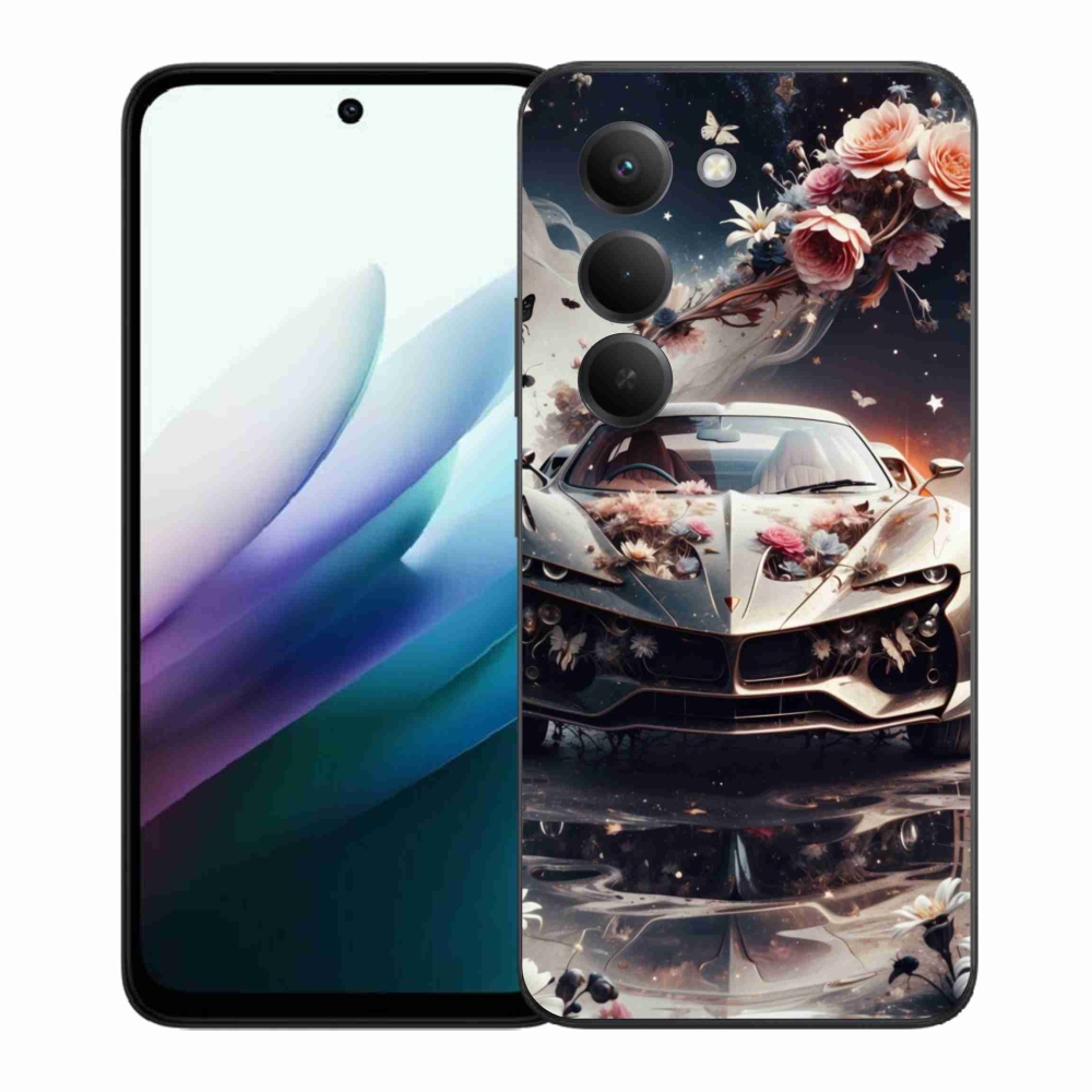 Gélový kryt mmCase na Xiaomi Redmi 15 4G/5G 171mm - kvetinové športové vozidlo