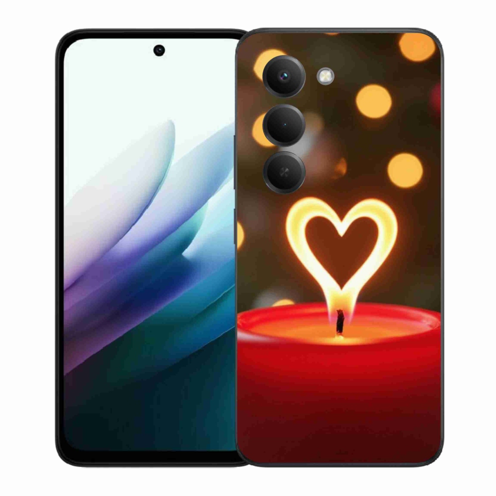 Gélový kryt mmCase na Xiaomi Redmi 15 4G/5G 171mm - srdce z plameňa