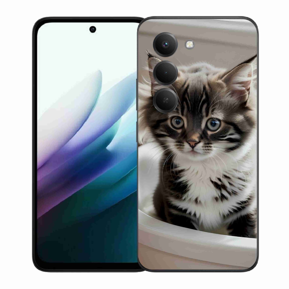 Gélový kryt mmCase na Xiaomi Redmi 15 4G/5G 171mm - zvedavé mačiatko