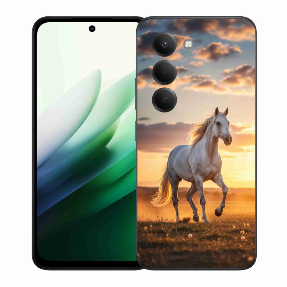 Gélový kryt mmCase na Xiaomi Redmi 15 5G (169mm) - bežiaci biely kôň 2