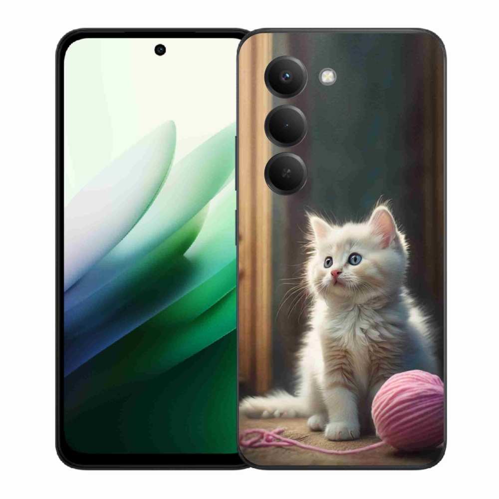 Gélový kryt mmCase na Xiaomi Redmi 15 5G (169mm) - biele mačiatko 2