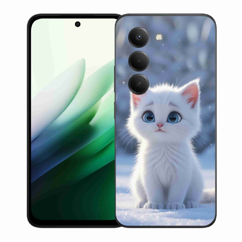 Gélový kryt mmCase na Xiaomi Redmi 15 5G 169mm - biele mačiatko 3