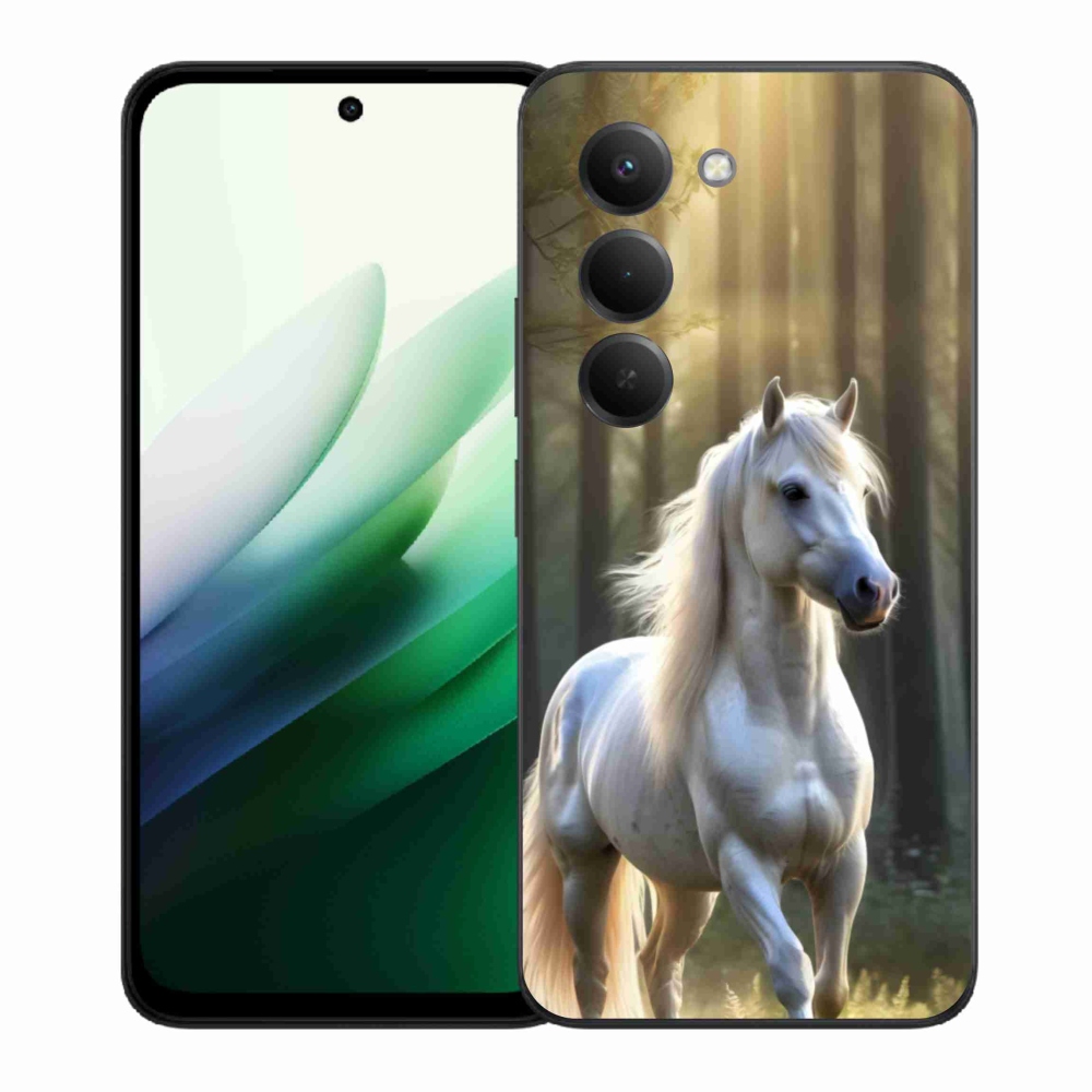 Gélový kryt mmCase na Xiaomi Redmi 15 5G (169mm) - biely kôň 3