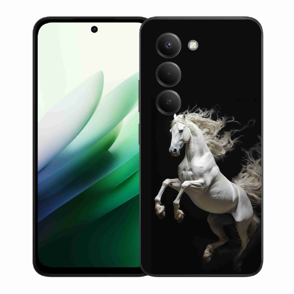 Gélový kryt mmCase na Xiaomi Redmi 15 5G (169mm) - biely kôň 4