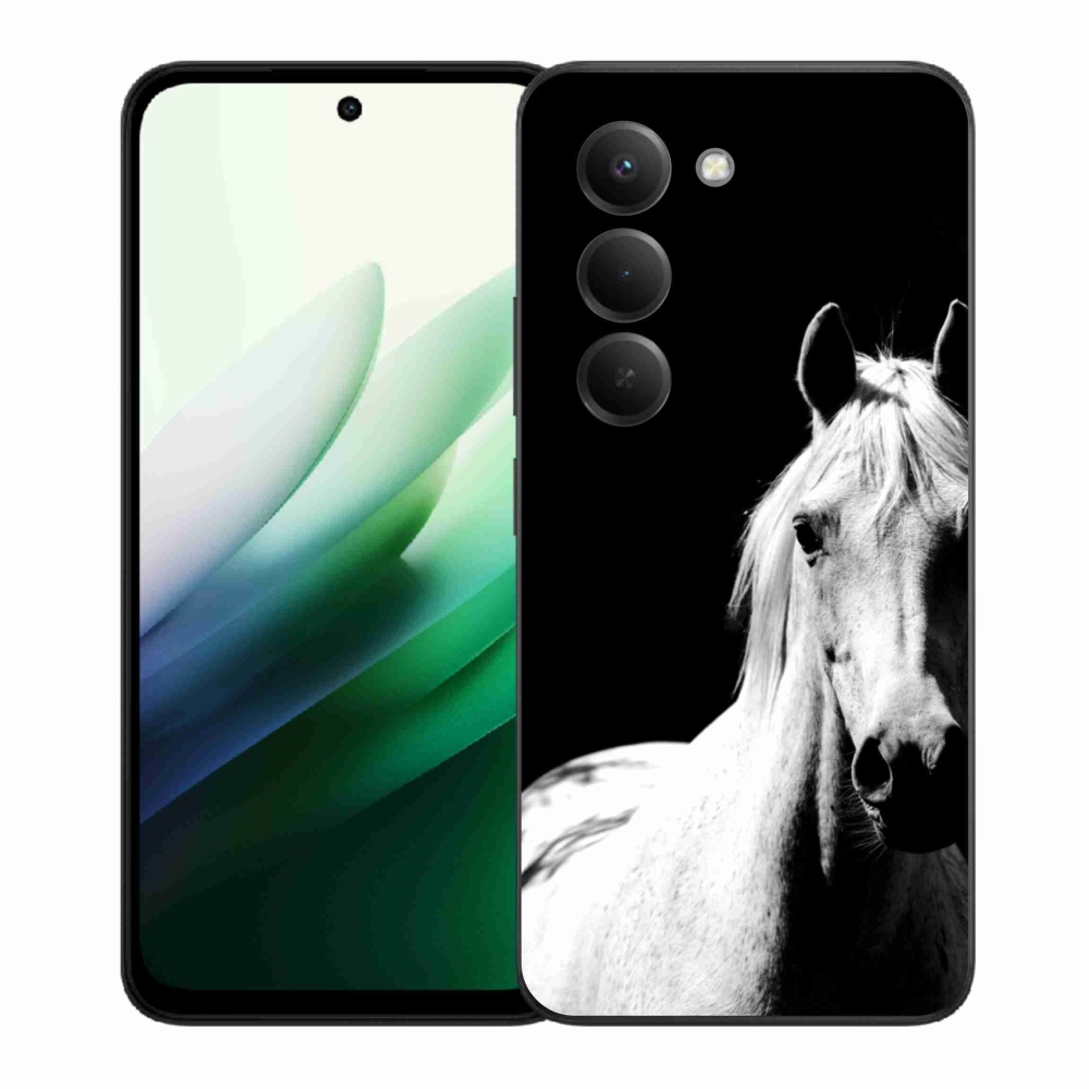 Gélový kryt mmCase na Xiaomi Redmi 15 5G (169mm) - biely kôň 5