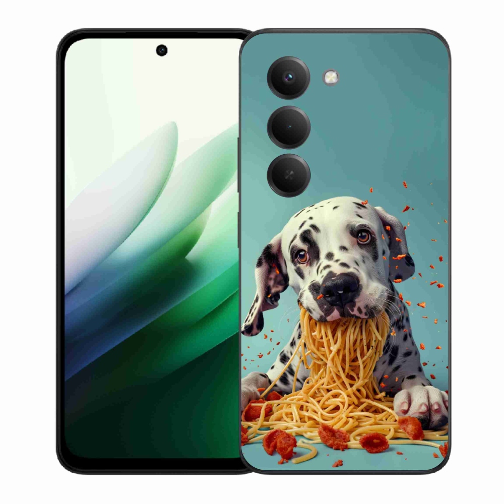 Gélový kryt mmCase na Xiaomi Redmi 15 5G 169mm - dalmatín a špagety