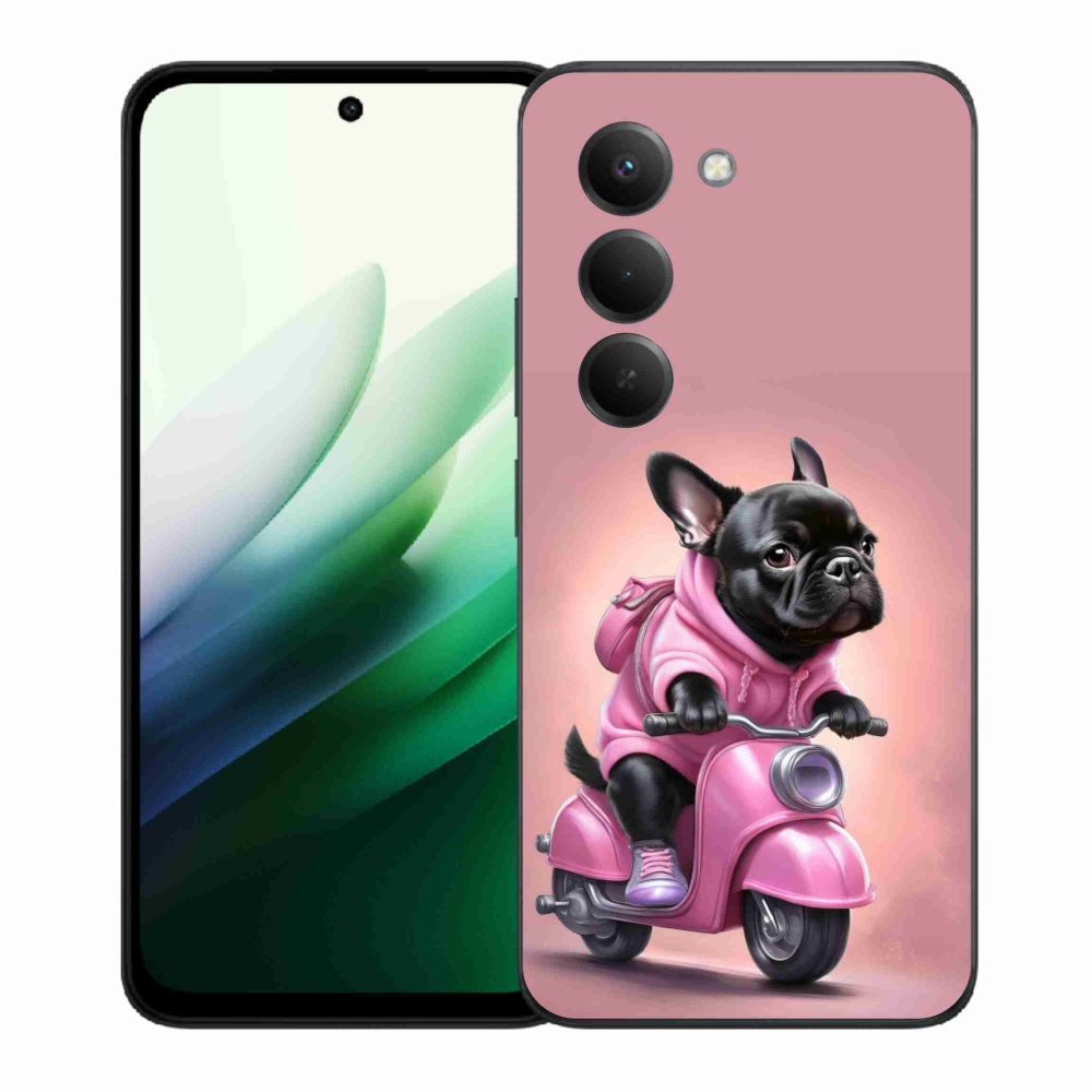 Gélový kryt mmCase na Xiaomi Redmi 15 5G (169mm) - francúzsky buldoček na skútri