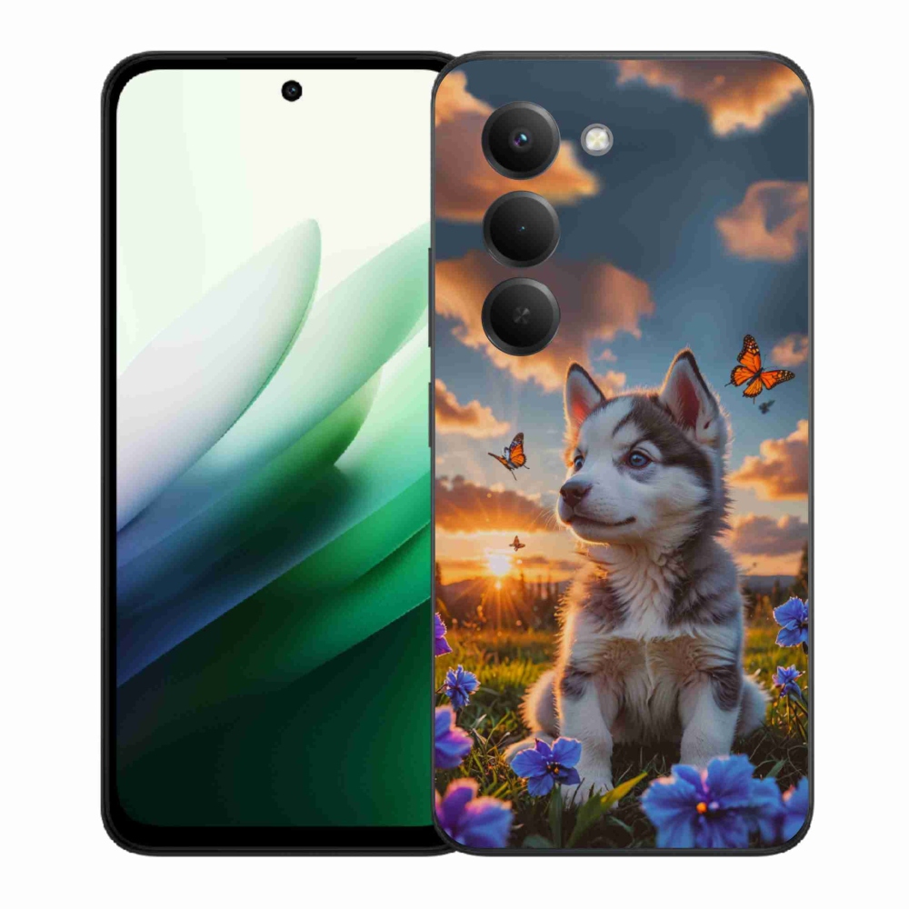 Gélový kryt mmCase na Xiaomi Redmi 15 5G 169mm - husky pri západe slnka