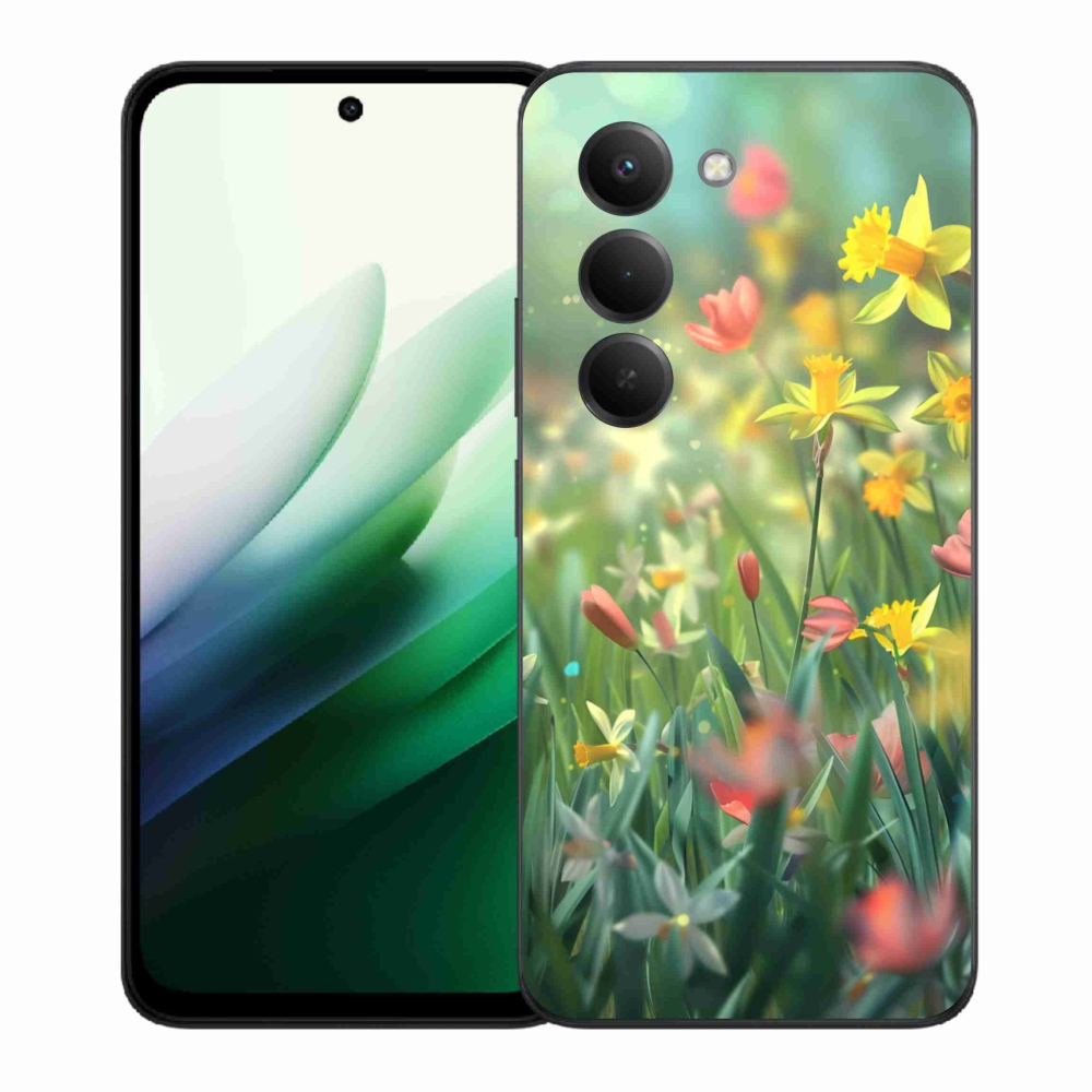 Gélový kryt mmCase na Xiaomi Redmi 15 5G (169mm) - jarné kvety