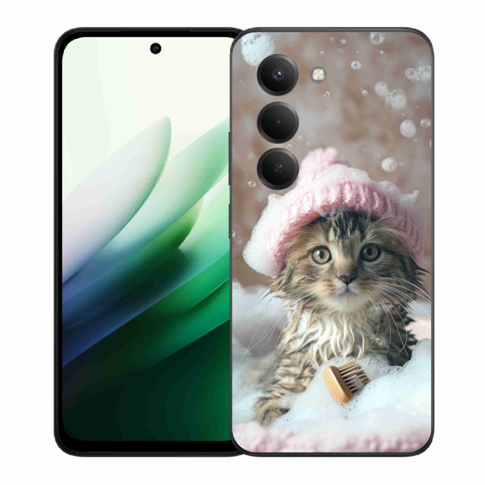 Gélový kryt mmCase na Xiaomi Redmi 15 5G (169mm) - mačiatko a kúpeľ