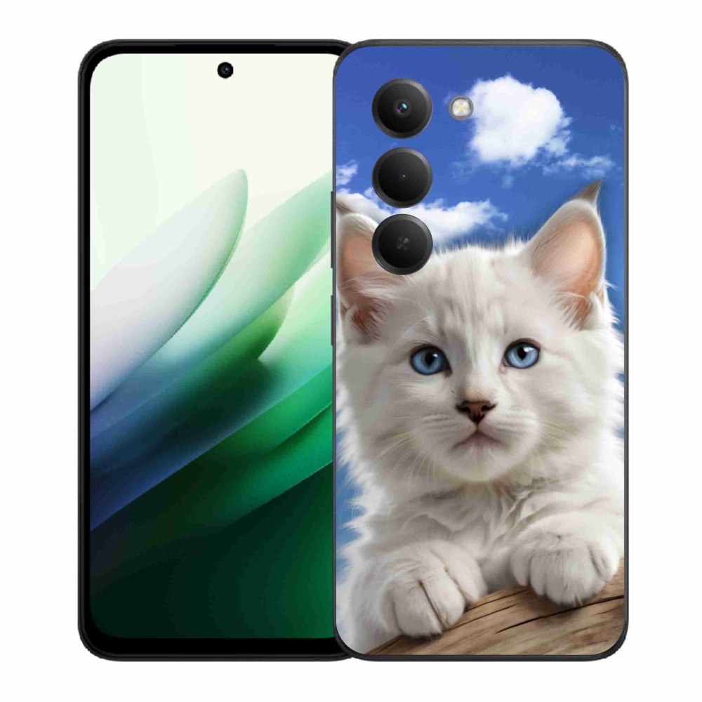 Gélový kryt mmCase na Xiaomi Redmi 15 5G 169mm - mačiatko a oblaky