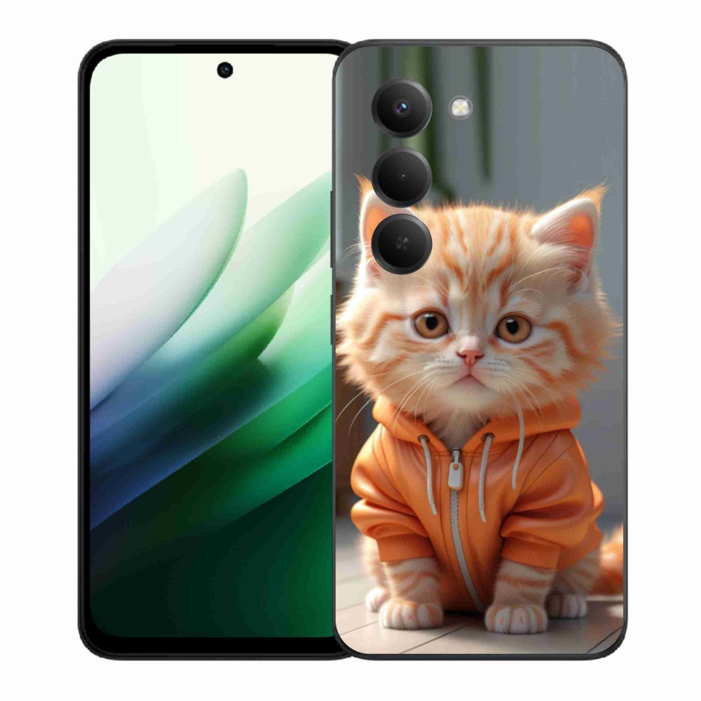 Gélový kryt mmCase na Xiaomi Redmi 15 5G (169mm) - mačiatko v mikine