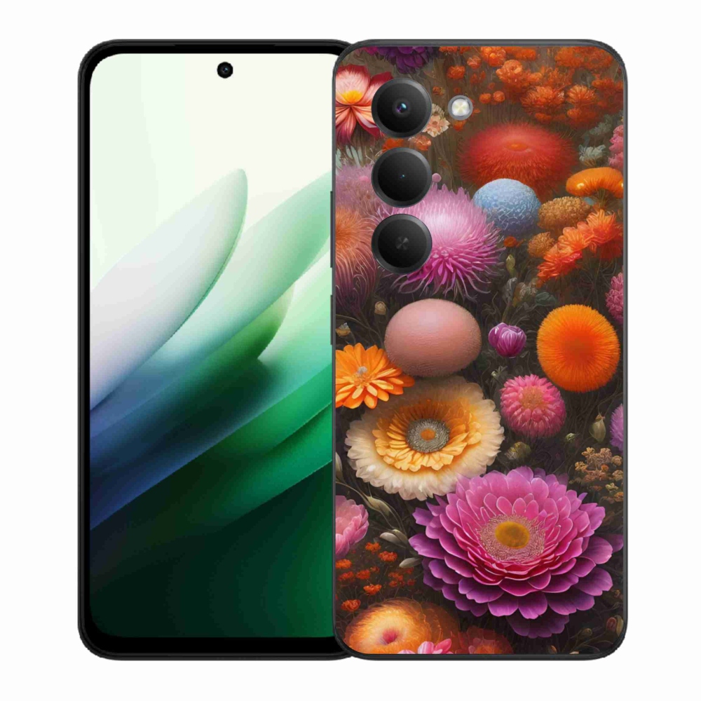 Gélový kryt mmCase na Xiaomi Redmi 15 5G (169mm) - kvetinová kompozícia